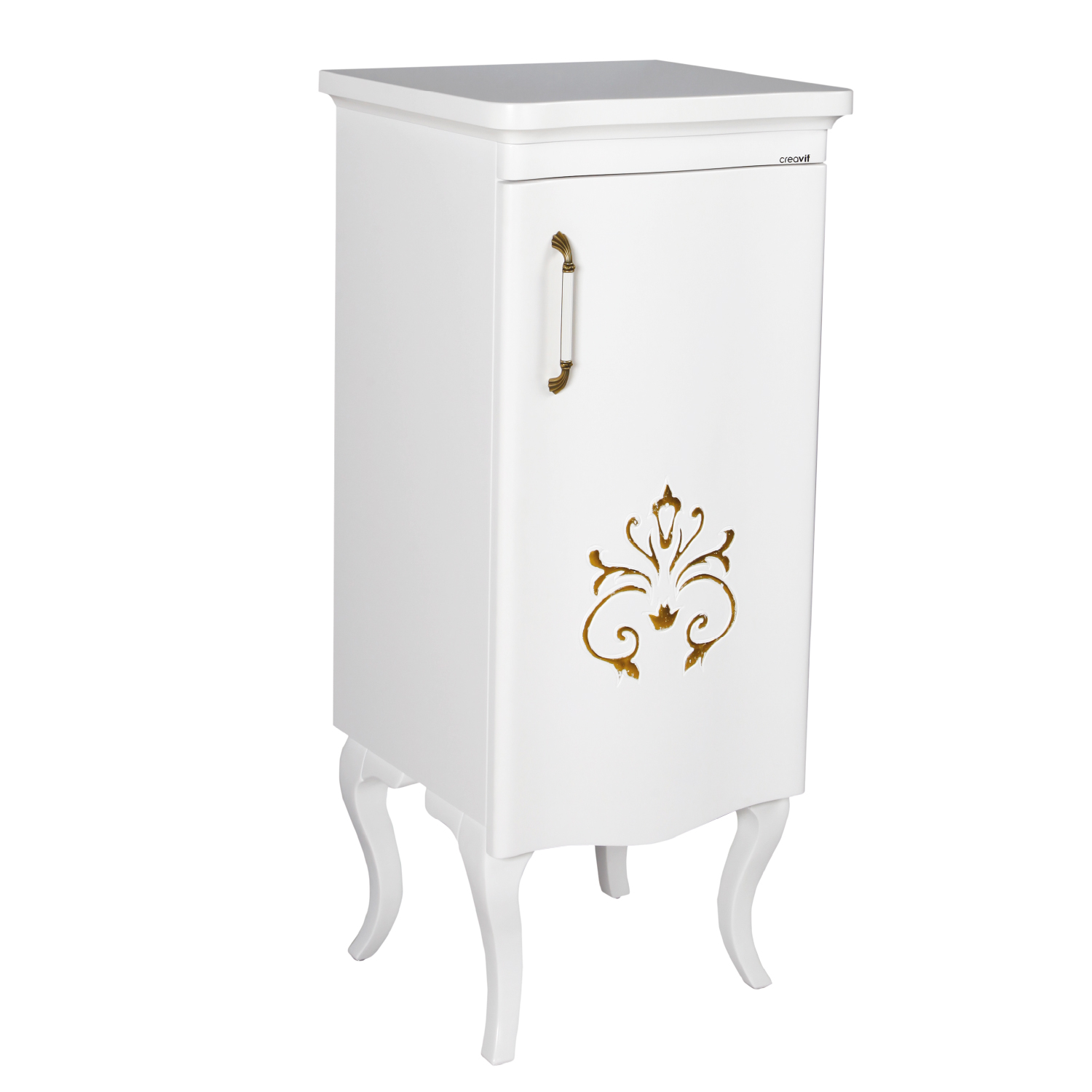 Antik Desenli Boy Dolap Beyaz