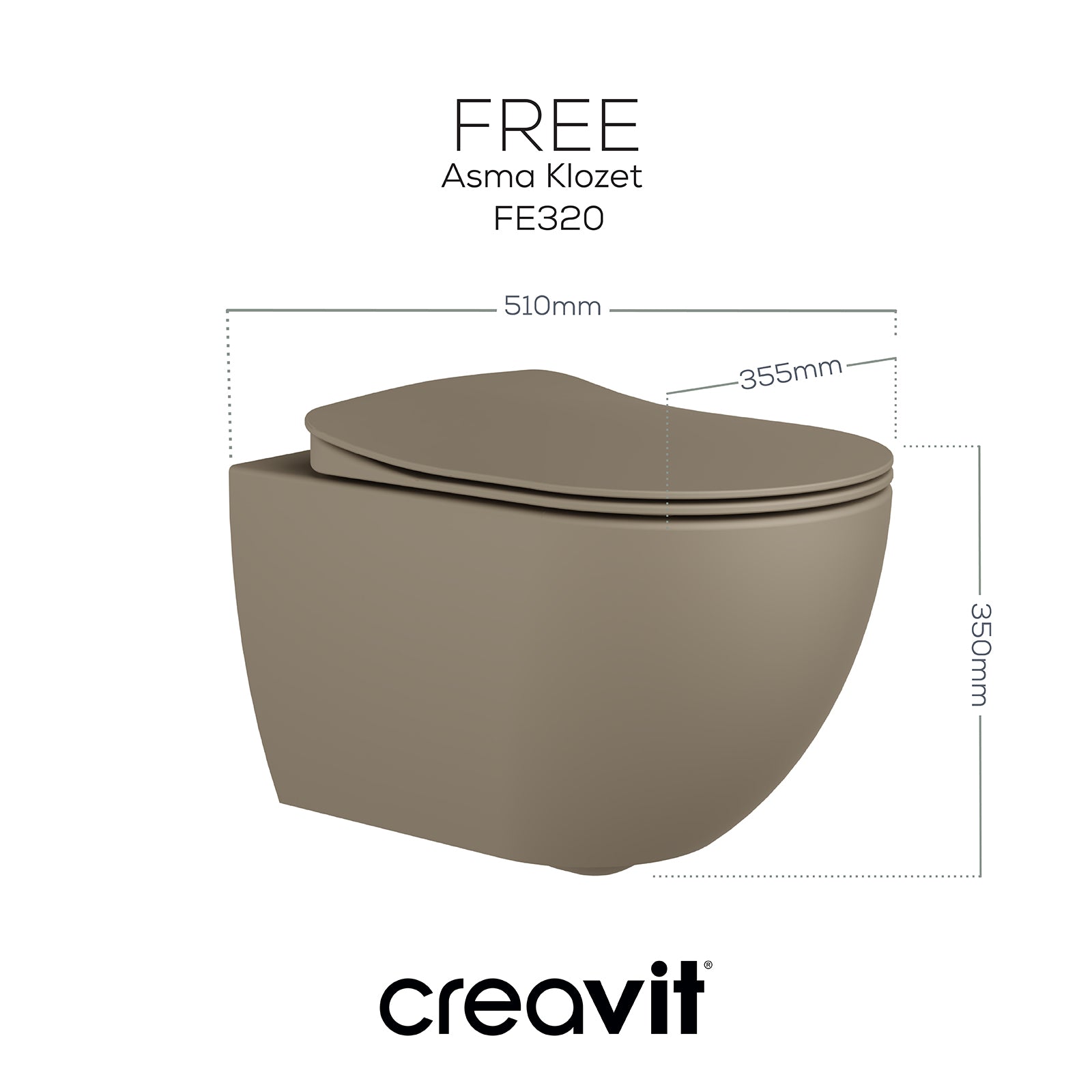 Free Rim-Off Mat Cappuccino