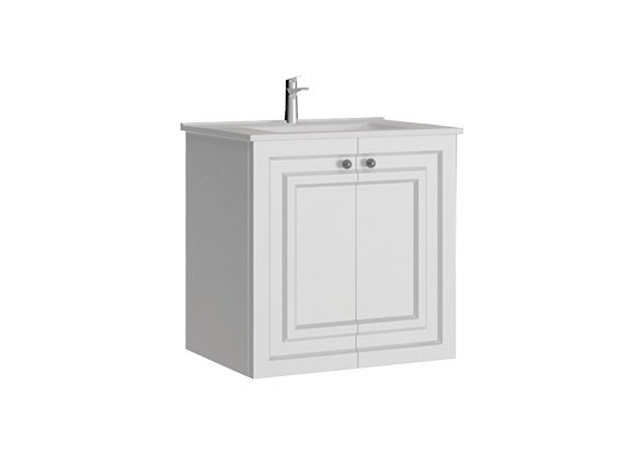 Kayra 60cm Kapaklı Beyaz