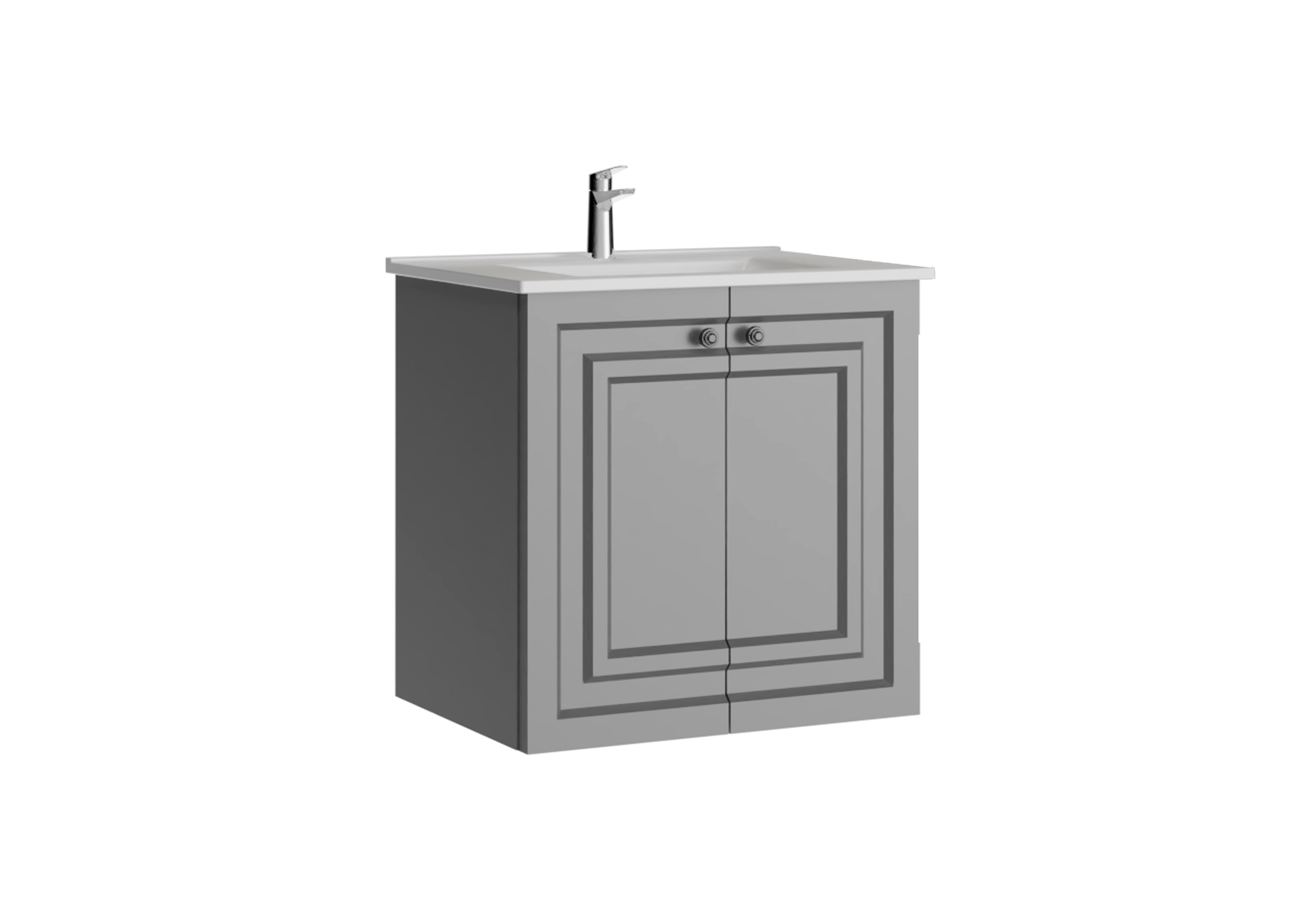 Kayra 60cm Kapaklı Mat Gri